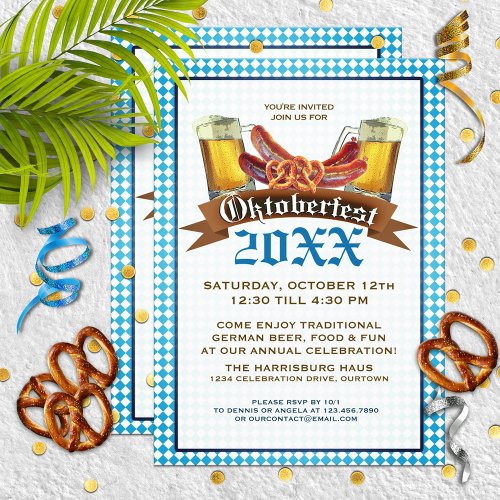 Oktoberfest Celebration Party Invitations