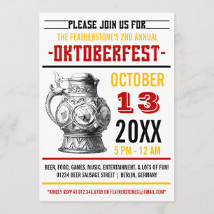 Oktoberfest Celebration Party Invitations