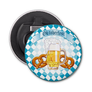 Oktoberfest Celebration Round Design Bottle Opener