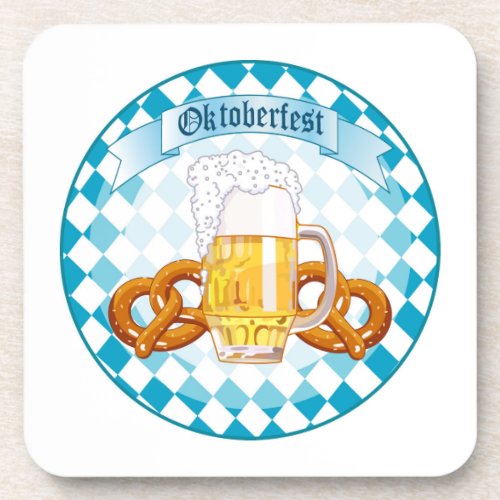 Oktoberfest Celebration Round Design Coaster