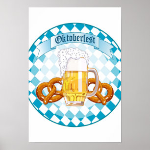 Oktoberfest Celebration Round Design Poster