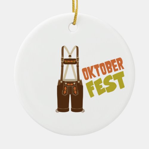 Oktoberfest Ceramic Ornament