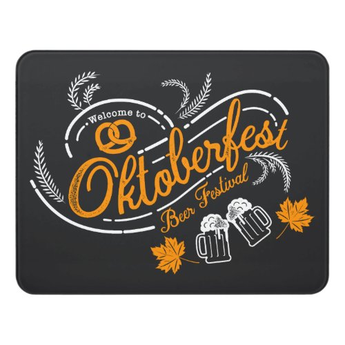 Oktoberfest Chalkboard Beer Door Sign