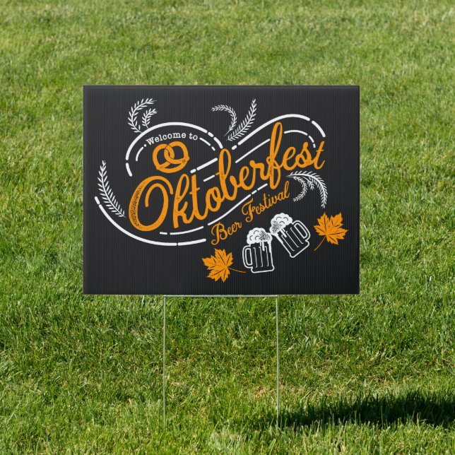Oktoberfest Chalkboard Beer Sign (Insitu)