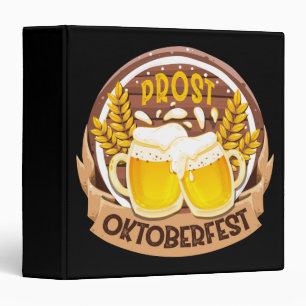 Oktoberfest Cheers German Drinking Beer Party 3 Ring Binder