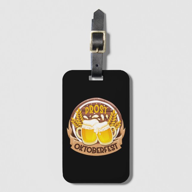 Oktoberfest Cheers German Drinking Beer Party Luggage Tag (Front Vertical)