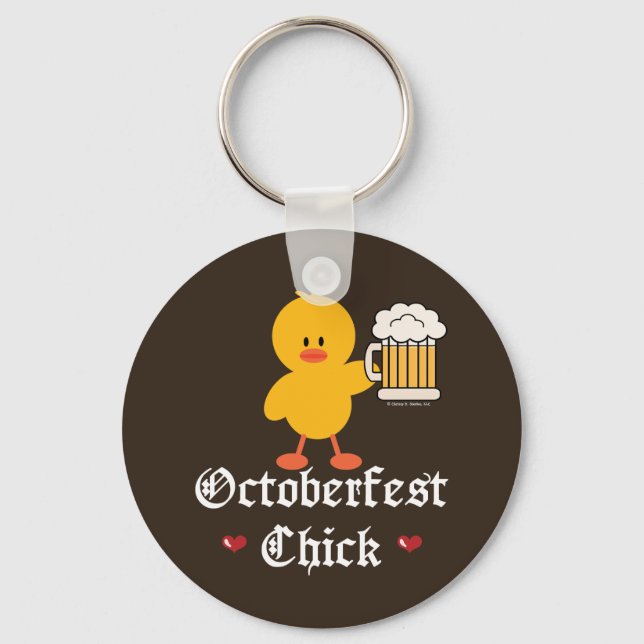 Oktoberfest Chick Keychain (Front)