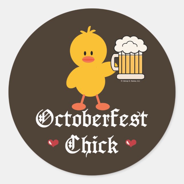 Oktoberfest Chick Stickers (Front)