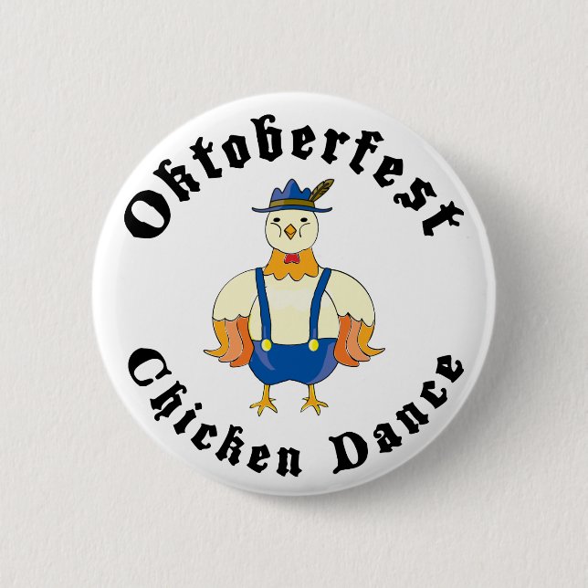 Oktoberfest Chicken Dance Button (Front)
