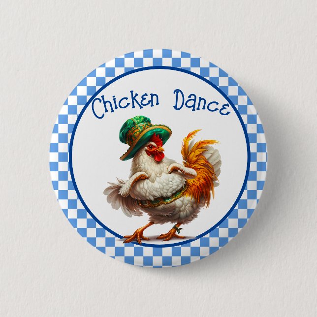 Oktoberfest Chicken Dance  Button (Front)