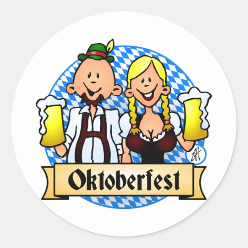 Oktoberfest Classic Round Sticker