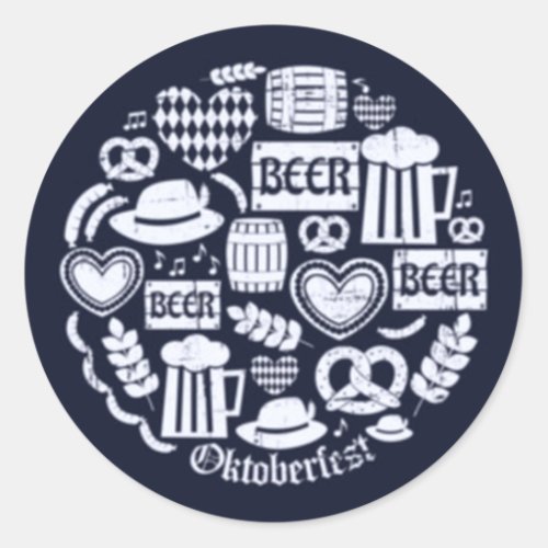 Oktoberfest Classic Round Sticker