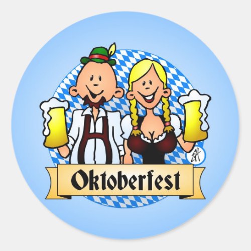 Oktoberfest Classic Round Sticker