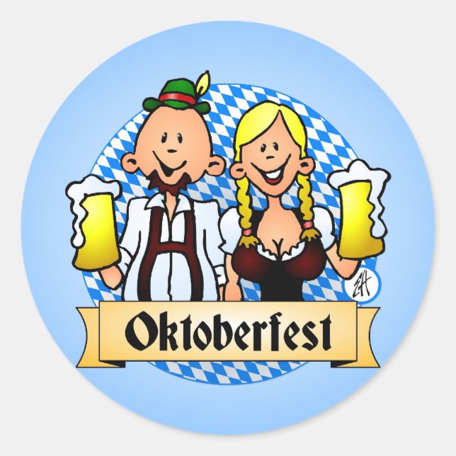 Oktoberfest Classic Round Sticker (Front)