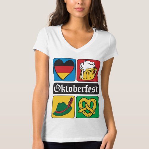 Oktoberfest Colorful Icons T_Shirt