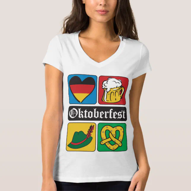 Oktoberfest Colorful Icons T-Shirt | Zazzle