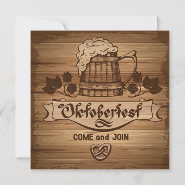 Oktoberfest Come Join Us Invitation (Front)
