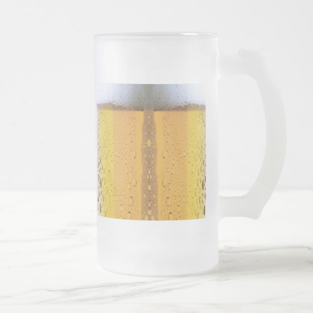 Oktoberfest Cool Beer Foam Frosted Glass Beer Mug (Right)