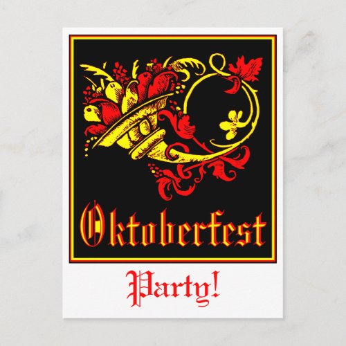 Oktoberfest cornucopia party invitation