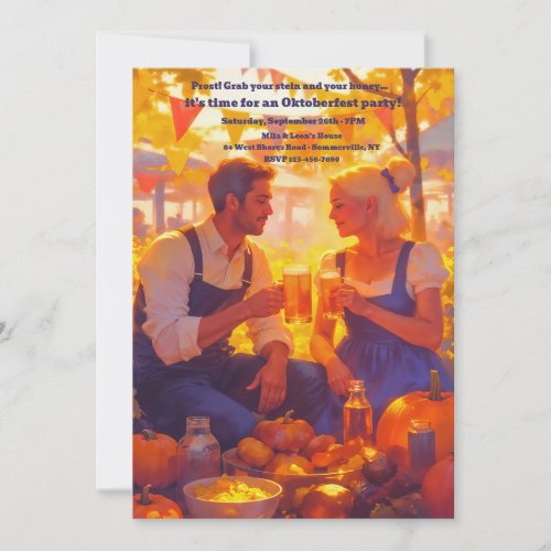 Oktoberfest Couple Invitations