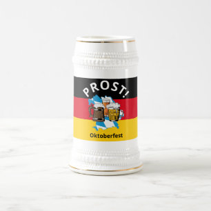 OKTOBERFEST Custom Cartoon PROST Great German Beer Stein