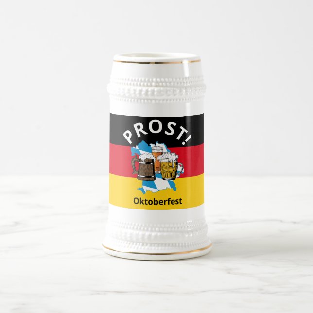OKTOBERFEST Custom Cartoon PROST Great German Beer Stein (Center)