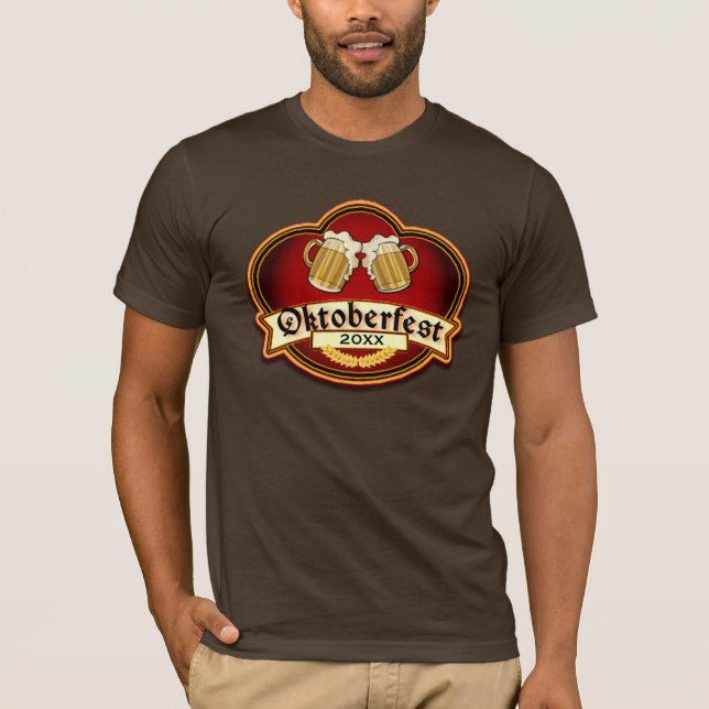 Oktoberfest Custom Date German Beer Festival T-Shirt (Front)