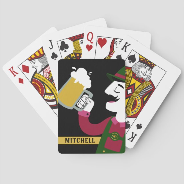Oktoberfest custom name playing cards (Back)
