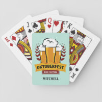 Oktoberfest custom name playing cards