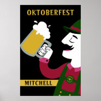Oktoberfest custom name & text poster