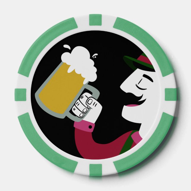 Oktoberfest custom text poker chips (Front)