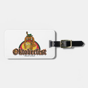 Oktoberfest Dachshund Beer Luggage Tag