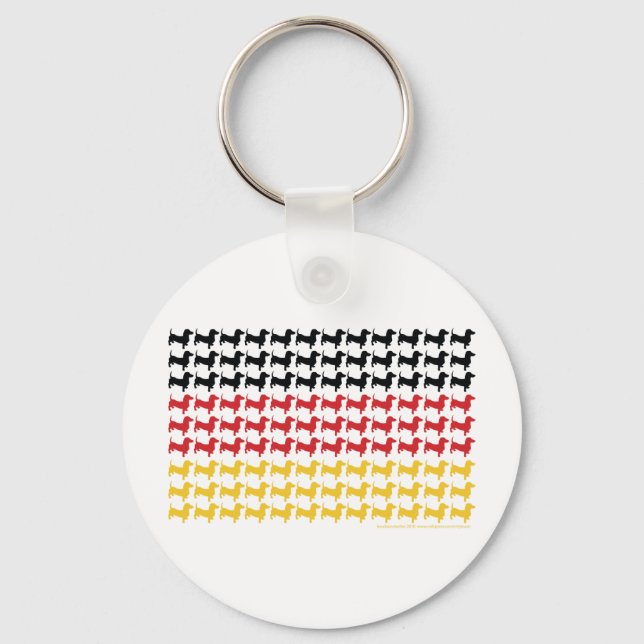 Oktoberfest Dachshund Flag Keychain (Front)