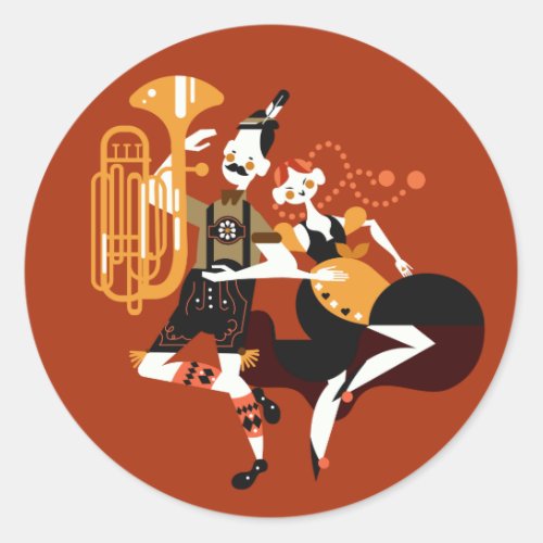 Oktoberfest Dancers stickers