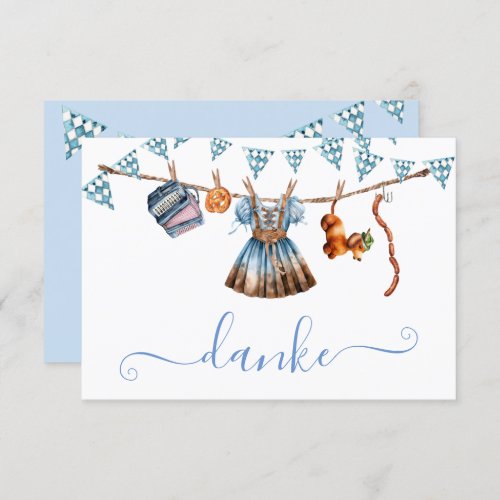 Oktoberfest Danke Thank You note Invitation