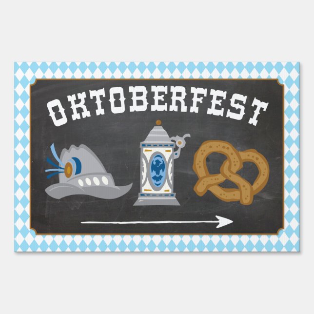Oktoberfest Directional Yard Sign (Front)