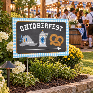 Oktoberfest Directional Yard Sign