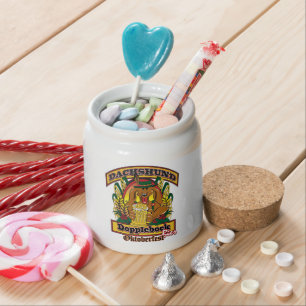 Oktoberfest Dopplebock Dachshund Candy Jar
