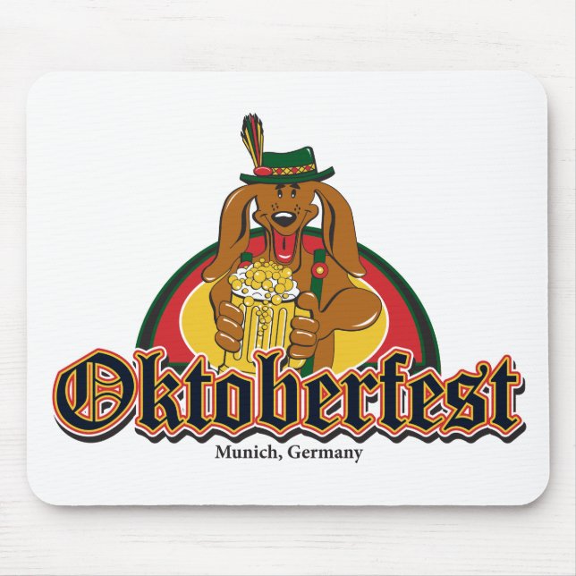 Oktoberfest Doxie Beer Mouse Pad (Front)
