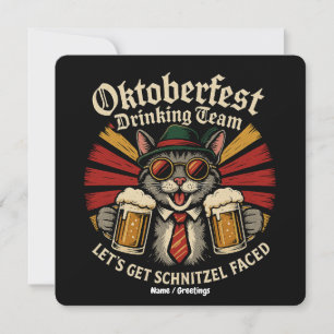 Oktoberfest Drinking Team Lets Get Schnitzel Faced Invitation