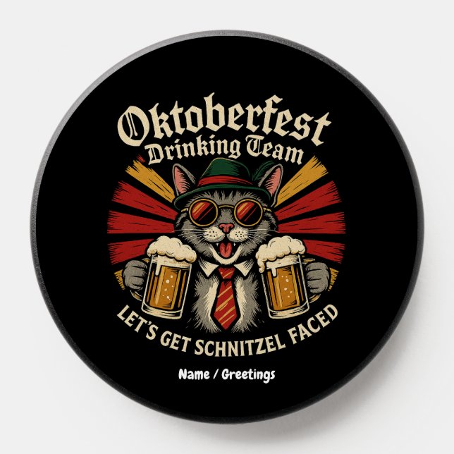 Oktoberfest Drinking Team Lets Get Schnitzel Faced PopSocket (Popsocket)