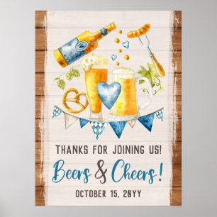 Oktoberfest Event Rustic Bavarian Beers 'n Cheers Poster