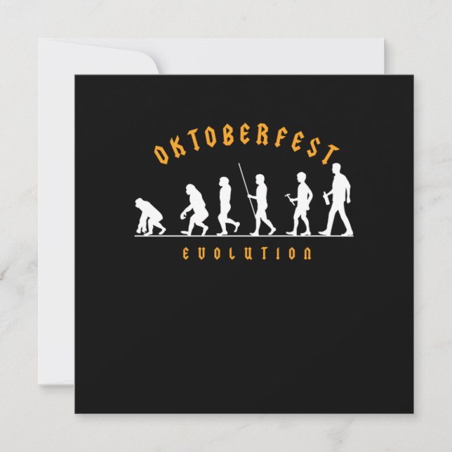 Oktoberfest Evolution Beer Festival Pretzel Draft  Invitation (Front)