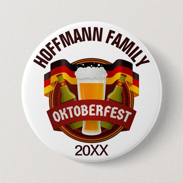 Oktoberfest Family Celebration Button (Front)