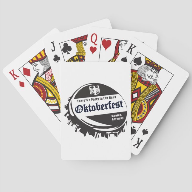 Oktoberfest Fest Bottle Cap Poker Cards (Back)