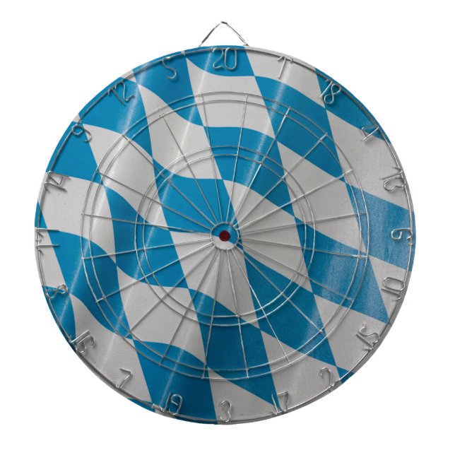 Oktoberfest Flag Colors Bavaria Bayern Dartboard (Front)