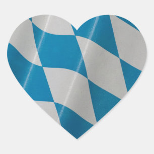 Oktoberfest Flag Colors Bavaria Bayern Heart Sticker