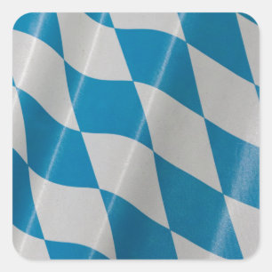 Oktoberfest Flag Colors Bavaria Bayern Square Sticker