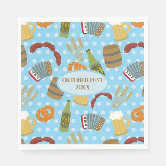 Oktoberfest Food and Drink Napkins (Front)