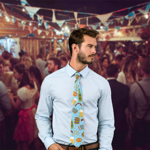 Oktoberfest Food and Drink Neck Tie